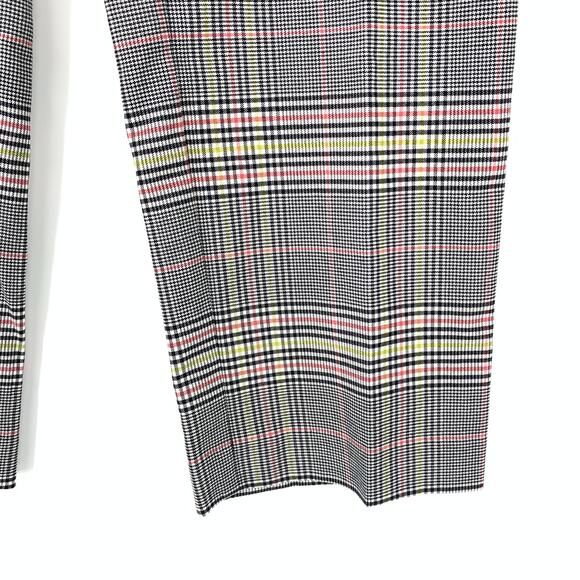 Loft Womens Size 12 Plaid Tie Waist Straight Trouser Pants Flat Front Multicolor - Picture 4 of 7